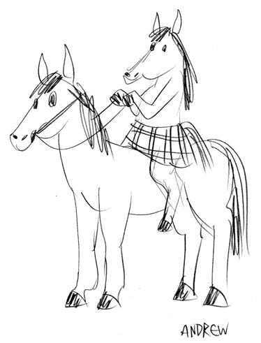 A Scotshorse on a Horse