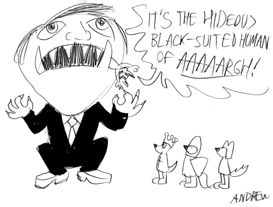 The Hideous Black-Suited Human of Aaaargh